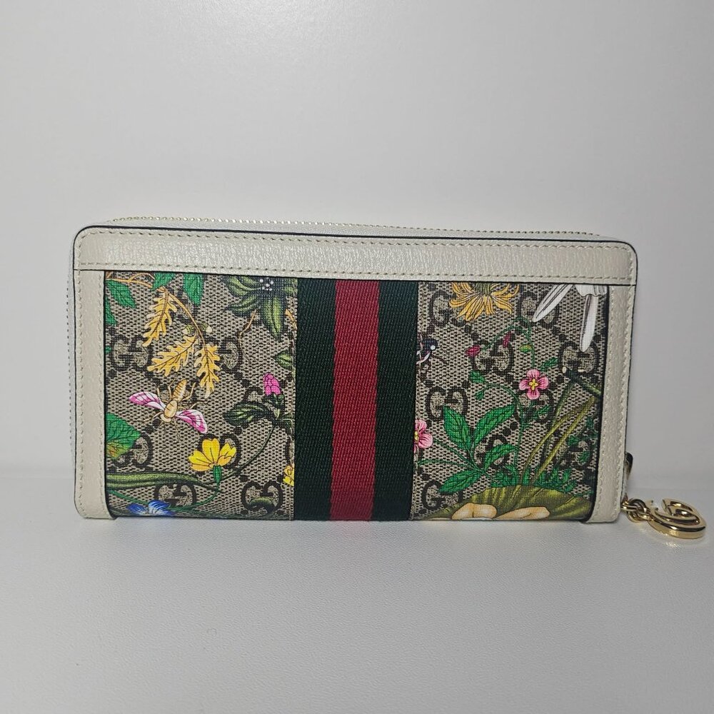 Gucci GG Flora Ophidia Zip Wallet with Authenticity Certificate - Picture 2 of 9